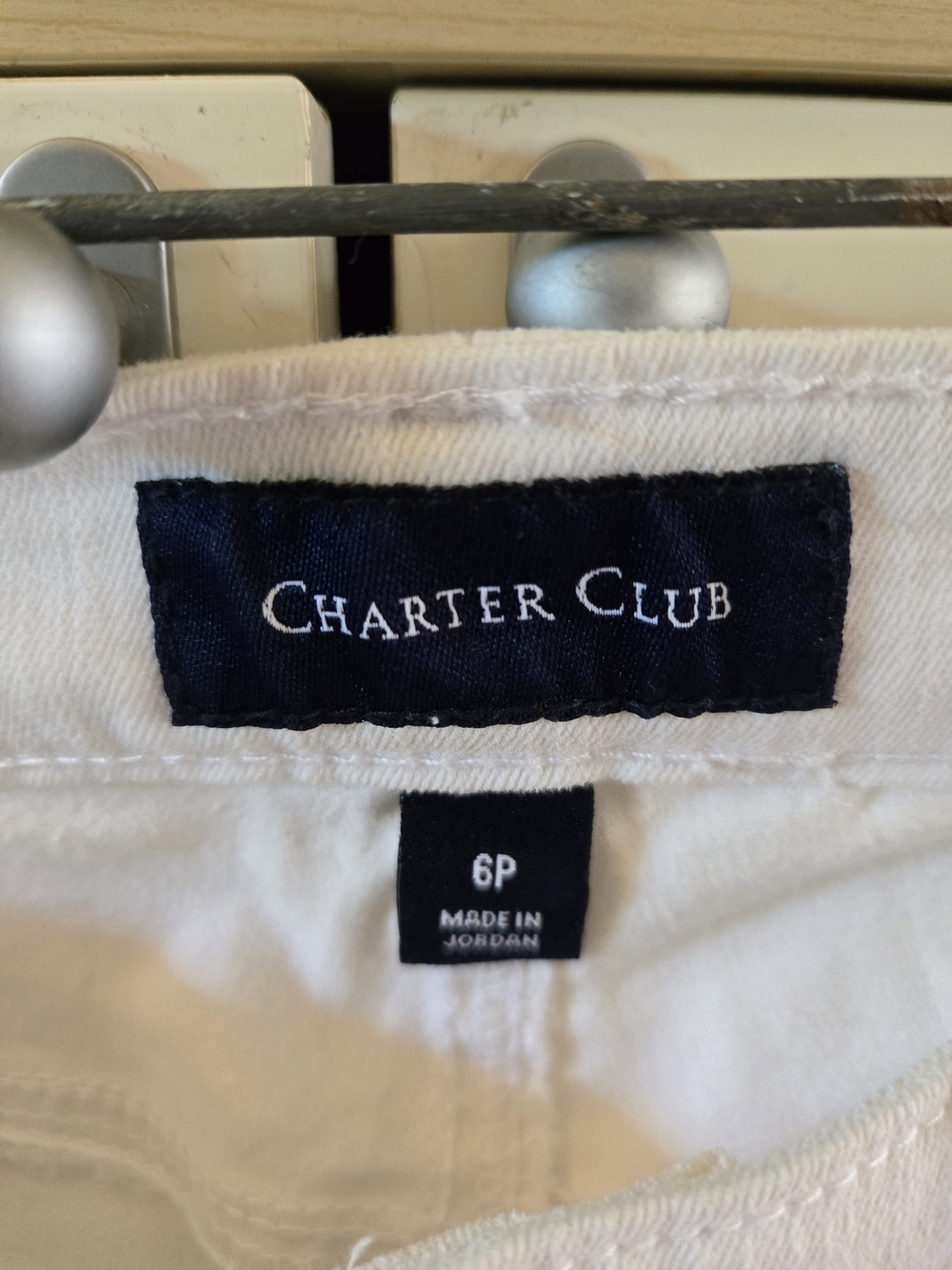 Charter Club White Cropped Eyelet-Hem Jeans - Picture 2 of 5
